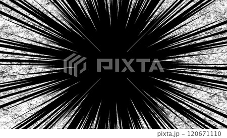 シルバー風のキラキラした漫画の集中線の素材 シルバー風のキラキラした漫画の集中線の素材 120671110