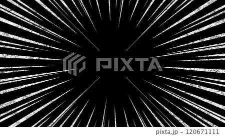 シルバー風のキラキラした漫画の集中線の素材 120671111