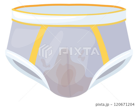 Dirty male underpants. Stinky wet clothes icon Dirty male underpants. Stinky wet clothes icon 120671204