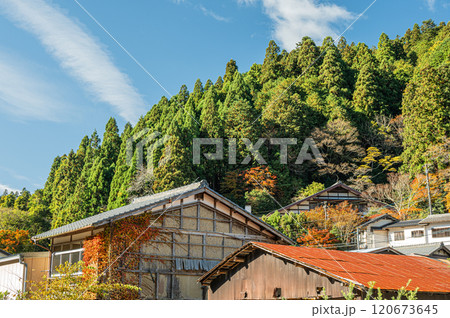 秋の鞍馬集落 鞍馬山 京都市 秋の鞍馬集落 鞍馬山 京都市 120673645