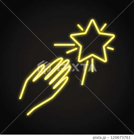 Motivation neon icon in line style Motivation neon icon in line style 120673761