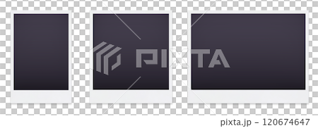 A set of three Polaroid photo frame materials A set of three Polaroid photo frame materials 120674647