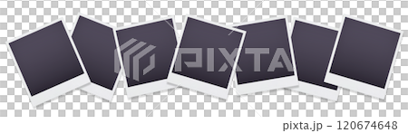 重疊拍立得照片banner素材 120674648