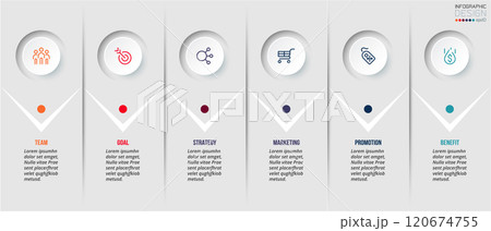 Timeline chart business infographic template. 120674755