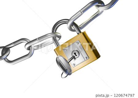 防犯イメージ（南京錠タイプ）透過素材 120674797