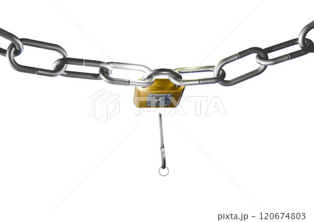 防犯イメージ（南京錠タイプ）透過素材 120674803
