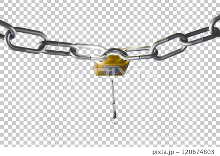 防犯イメージ（南京錠タイプ）透過素材 120674803