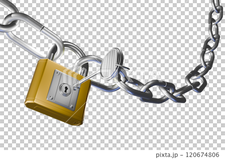 Crime prevention image (padlock type) transparent material Crime prevention image (padlock type) transparent material 120674806