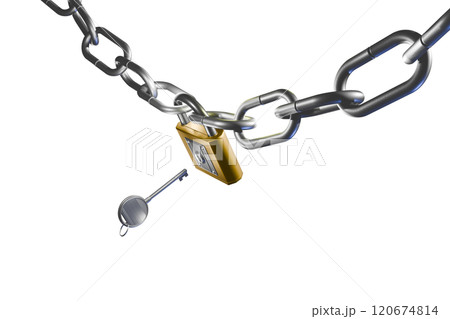 防犯イメージ（南京錠タイプ）透過素材 120674814