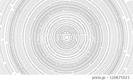 3D circular pattern. Style wireframe model 120675021
