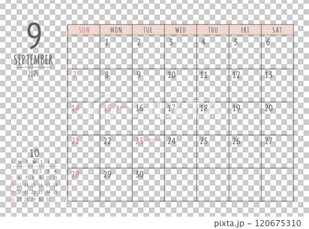 September 2025 Simple Calendar 120675310