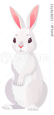 Easter bunny mascot. Cute pet cartoon animal 120676723