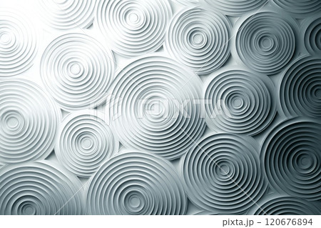 3D layered concentric circles abstract design 120676894
