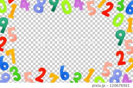 彩色數字框手繪水彩插畫/手寫文字背景素材 彩色數字框手繪水彩插畫/手寫文字背景素材 120676981