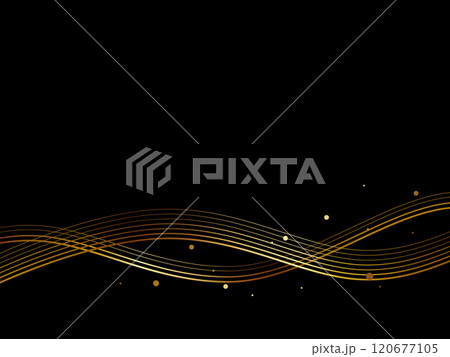 高級感のある抽象的な背景　ブラック＆ゴールド 120677105