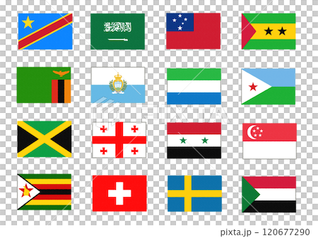 Flags of the World Illustration Set 4 120677290