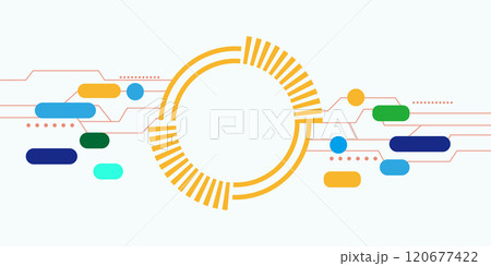 Abstract technology righ circle dashboard. 120677422