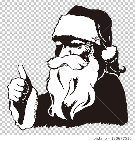 サムズアップするサンタ 120677516