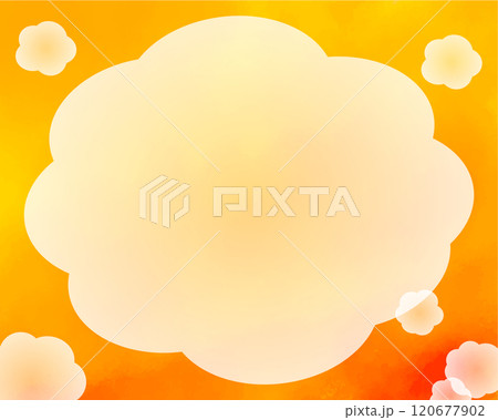 オレンジ色のあたたかいイメージモチーフ素材 オレンジ色のあたたかいイメージモチーフ素材 120677902