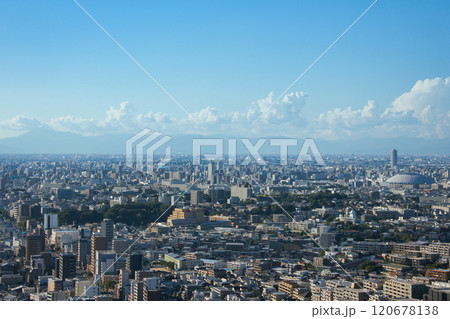 快晴の東山タワーから見下ろした名古屋市の都市風景 120678138