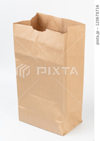 Open brown paper bag 120678716