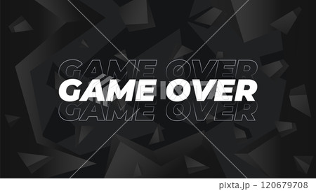 Game over design on abstract background, vectorのイラスト素材 [120679708] - PIXTA