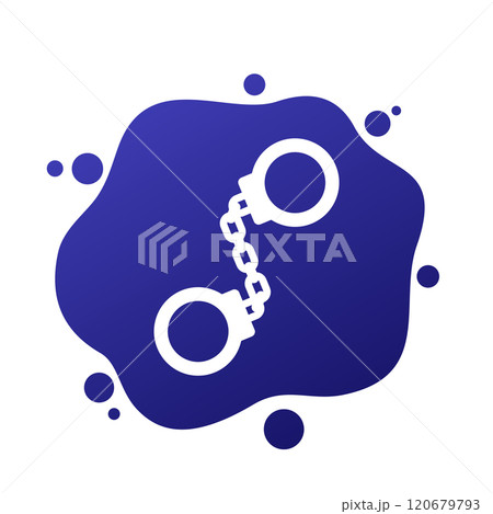 Handcuffs vector icon for web Handcuffs vector icon for web 120679793