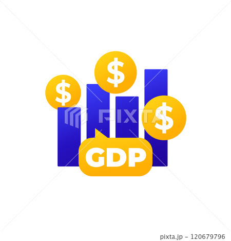 GDP icon, Gross Domestic Product vector GDP icon, Gross Domestic Product vector 120679796