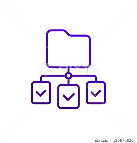 data classification line icon on white data classification line icon on white 120679820