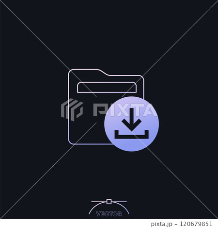 Download folder icon with gradient Download folder icon with gradient 120679851