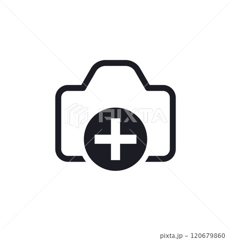 Add photo icon with a camera 120679860