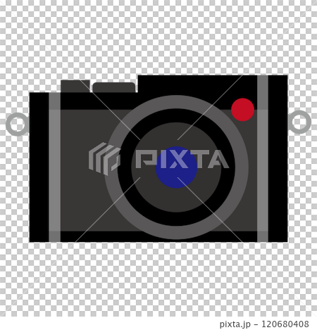 基於黑色、白色背景的簡單而豪華的相機插圖 120680408