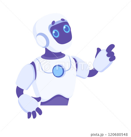 Robot as Smart Android Assistant Machine Vector Illustration Robot as Smart Android Assistant Machine Vector Illustration 120680548