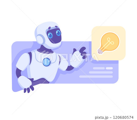 Robot as Smart Android Assistant Machine Vector Illustration Robot as Smart Android Assistant Machine Vector Illustration 120680574