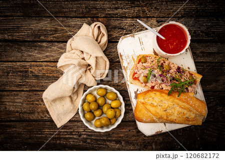 Sandwiches with canned tuna, 120682172