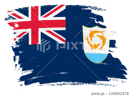 Anguilla flag background paint splash brushstroke 120682878