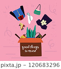 Donation box second hand thrifting vector artwork 120683296