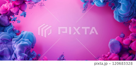 Colorful empty frame for text overlay, perfect for holi festival sale banner 120683328