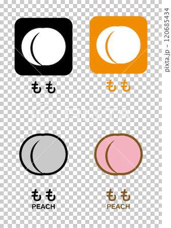 もも　アレルギーアイコンセット 120685434
