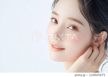 美肌の女性・スキンケア・アンチエイジング「AI生成画像」 120685675