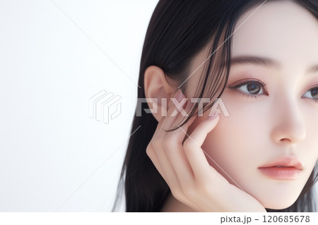 美肌の女性・スキンケア・アンチエイジング「AI生成画像」 120685678
