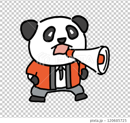 熊貓角色透過擴音器大喊 120685725