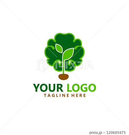green seed brain logo design vector green seed brain logo design vector 120685875