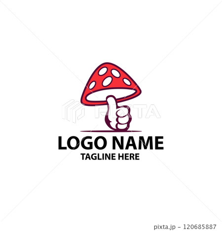 thumb mushroom vector logo design 120685887