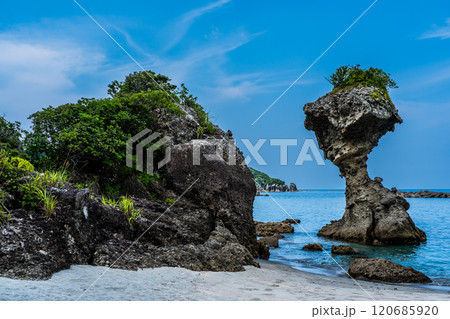りんご岩（傘岩）柿泊海岸　ながさきサンセットロード　【長崎市】 120685920