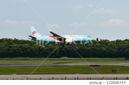 中国Loong航空A320neo成田アブローチ十余三 120686354