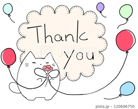 猫 絵 とらねこ 『Thank you』 手描き 原画 イラスト 【公式通販】