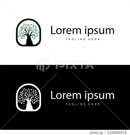 green nature education kids playground tree logo illustration and play tree design 120686858