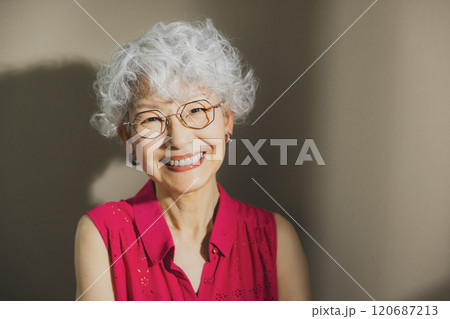 シルバーヘアの女性 120687213