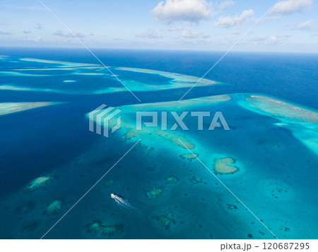 View of Fulidhoo island in the Maldives 120687295